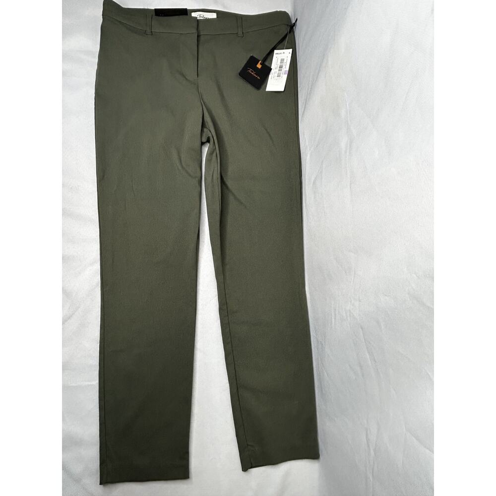 Takara Womens Skinny Stretch Ankle Pant Size 11 Olive Green New w/ Tags - Picture 1 of 11